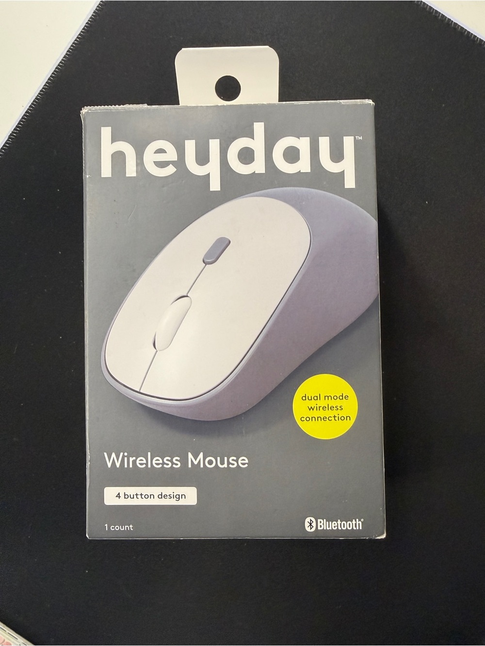 Heyday Wireless Ergonomic Mouse Dual Mode Bluetooth USB Black NIB